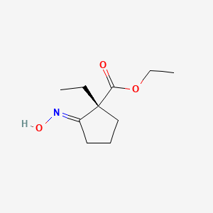 ethyl (1R,2E)-1-ethyl-2-hydroxyiminocyclopentane-1-carboxylate