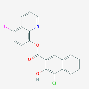 molecular formula C20H11ClINO3 B13797625 (5-iodoquinolin-8-yl) 4-chloro-3-hydroxynaphthalene-2-carboxylate 