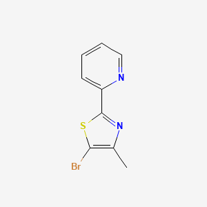 molecular formula C9H7BrN2S B1379766 2-(5-溴-4-甲基-1,3-噻唑-2-基)吡啶 CAS No. 850245-47-5