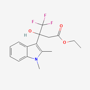 Ethyl 3-(1,2-dimethyl-1H-indol-3-yl)-4,4,4-trifluoro-3-hydroxybutanoate