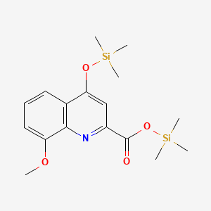 Trimethylsilyl 8-methoxy-4-[(trimethylsilyl)oxy]-2-quinolinecarboxylate