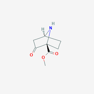 molecular formula C8H11NO3 B13797758 7-Azabicyclo[2.2.1]heptane-1-carboxylicacid,2-oxo-,methylester,(1R,4S)-(9CI) 