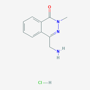 molecular formula C10H12ClN3O B1379776 4-(氨甲基)-2-甲基酞嗪-1(2H)-酮盐酸盐 CAS No. 49837-96-9
