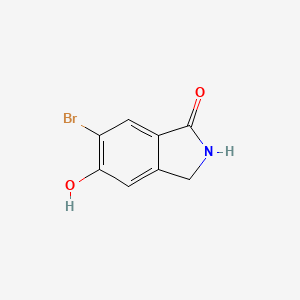 molecular formula C8H6BrNO2 B1379778 6-溴-5-羟基异吲哚啉-1-酮 CAS No. 1373223-17-6