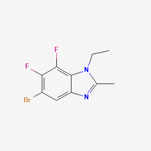 molecular formula C10H9BrF2N2 B1379785 5-溴-1-乙基-6,7-二氟-2-甲基-1,3-苯并二唑 CAS No. 1393442-19-7