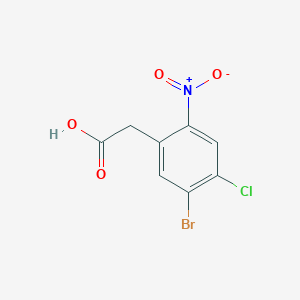 molecular formula C8H5BrClNO4 B1379801 (5-溴-4-氯-2-硝基苯基)乙酸 CAS No. 1400644-94-1