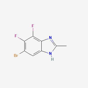 molecular formula C8H5BrF2N2 B1379802 5-溴-6,7-二氟-2-甲基-1H-苯并咪唑 CAS No. 1393442-23-3
