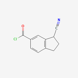 3-cyano-2,3-dihydro-1H-indene-5-carbonyl chloride