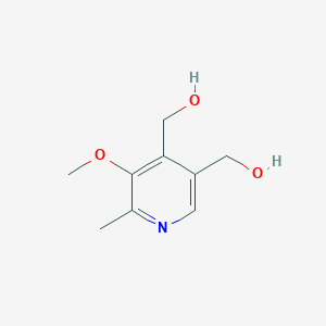 molecular formula C9H13NO3 B13798088 (5-Methoxy-6-methylpyridine-3,4-diyl)dimethanol CAS No. 633-72-7