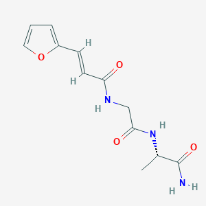 (2S)-2-[[2-[[(E)-3-(furan-2-yl)prop-2-enoyl]amino]acetyl]amino]propanamide