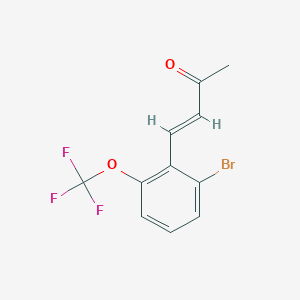 B1379821 (3E)-4-[2-Bromo-6-(trifluoromethoxy)phenyl]but-3-en-2-one CAS No. 1381952-86-8