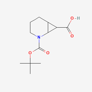 molecular formula C12H19NO4 B1379825 2-(Tert-butoxycarbonyl)-2-azabicyclo[4.1.0]heptane-7-carboxylic acid CAS No. 1251019-95-0