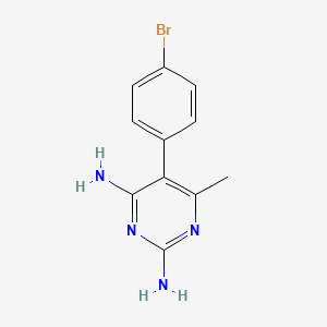 Pyrimidine, 2,4-diamino-5-(p-bromophenyl)-6-methyl-