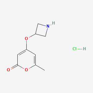 4-(azetidin-3-yloxy)-6-methyl-2H-pyran-2-one hydrochloride
