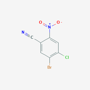 molecular formula C7H2BrClN2O2 B1379838 5-溴-4-氯-2-硝基苯甲腈 CAS No. 1393442-14-2