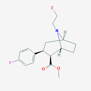 molecular formula C17H21FINO2 B137984 Methyl (1R,2S,3S,5S)-8-(2-fluoroethyl)-3-(4-iodophenyl)-8-azabicyclo[3.2.1]octane-2-carboxylate CAS No. 155798-01-9