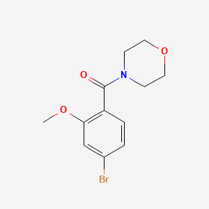 molecular formula C12H14BrNO3 B1379841 4-[(4-溴-2-甲氧基苯基)羰基]吗啉 CAS No. 1393441-92-3