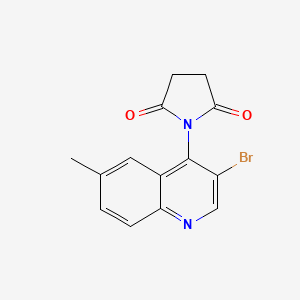 molecular formula C14H11BrN2O2 B1379843 1-(3-溴-6-甲基喹啉-4-基)吡咯烷-2,5-二酮 CAS No. 1393442-63-1