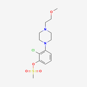 Phenol, 2-chloro-3-[4-(2-methoxyethyl)-1-piperazinyl]-, 1-methanesulfonate