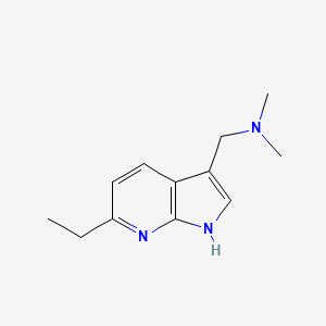 molecular formula C12H17N3 B13798481 1H-Pyrrolo[2,3-B]pyridine-3-methanamine, 6-ethyl-N,N-dimethyl- CAS No. 533939-05-8