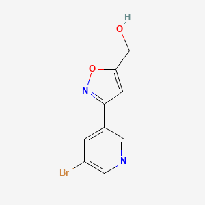 molecular formula C9H7BrN2O2 B1379854 [3-(5-溴吡啶-3-基)-1,2-噁唑-5-基]甲醇 CAS No. 1231244-47-5