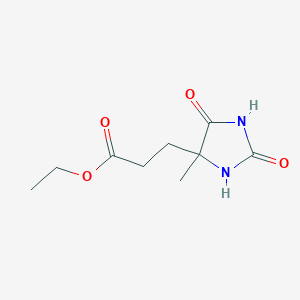 B1379857 Ethyl 3-(4-Methyl-2,5-dioxo-4-imidazolidinyl)propanoate CAS No. 1418117-73-3