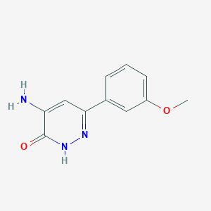 molecular formula C11H11N3O2 B1379861 4-Amino-6-(3-methoxyphenyl)pyridazin-3-ol CAS No. 1491291-23-6