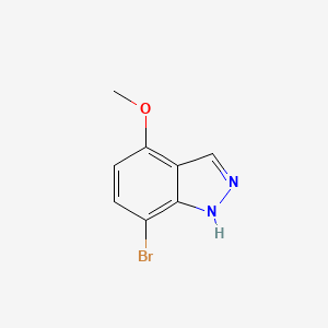 molecular formula C8H7BrN2O B1379863 7-溴-4-甲氧基-1H-吲azole CAS No. 1337879-62-5