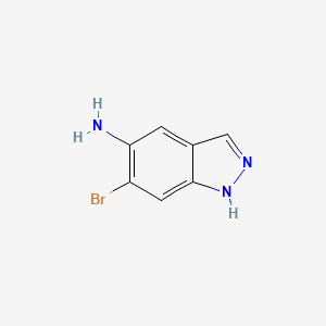 molecular formula C7H6BrN3 B1379864 6-溴-1H-吲唑-5-胺 CAS No. 1360928-41-1
