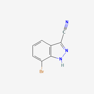 molecular formula C8H4BrN3 B1379867 7-bromo-1H-indazole-3-carbonitrile CAS No. 1360941-93-0