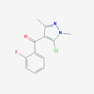 B137987 (5-Chloro-1,3-dimethyl-1H-pyrazol-4-yl)(2-fluorophenyl)methanone CAS No. 29938-71-4