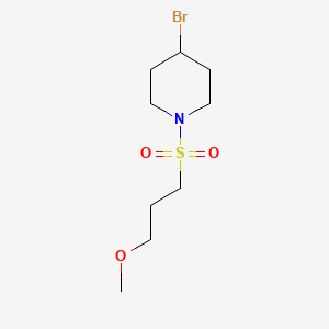 molecular formula C9H18BrNO3S B1379870 4-Bromo-1-(3-methoxypropanesulfonyl)piperidine CAS No. 1502579-29-4