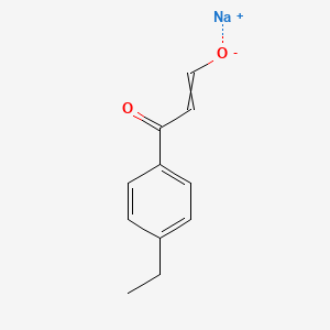 molecular formula C11H11NaO2 B1379872 Sodium;3-(4-ethylphenyl)-3-oxoprop-1-en-1-olate CAS No. 1258828-09-9