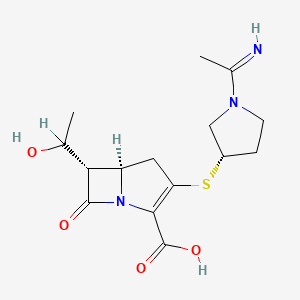 (5R,6S)-6-(1-hydroxyethyl)-3-((S)-1-(1-iminoethyl)pyrrolidin-3-ylthio)-7-oxo-1-azabicyclo[3.2.0]hept-2-ene-2-carboxylic acid