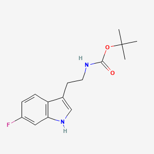 molecular formula C15H19FN2O2 B1379877 tert-Butyl (2-(6-fluoro-1H-indol-3-yl)ethyl)carbamate CAS No. 1158999-98-4