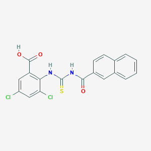 3,5-Dichloro-2-(naphthalene-2-carbonylcarbamothioylamino)benzoic acid