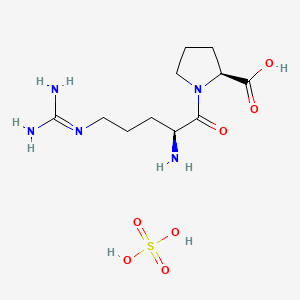 (2S)-1-[(2S)-2-amino-5-(diaminomethylideneamino)pentanoyl]pyrrolidine-2-carboxylic acid;sulfuric acid