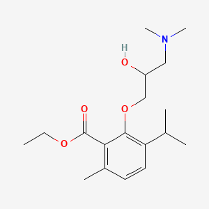 Ethyl 3-(2-hydroxy-3-(dimethylamino)propoxy)-p-cymene-2-carboxylate