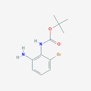 molecular formula C11H15BrN2O2 B1379881 tert-Butyl (2-amino-6-bromophenyl)carbamate CAS No. 1017781-88-2