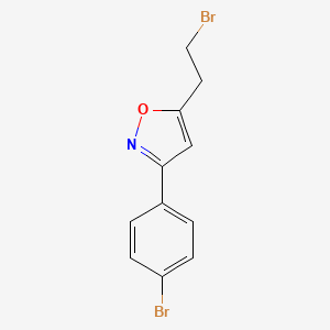molecular formula C11H9Br2NO B1379884 5-(2-bromoethyl)-3-(4-bromophenyl)Isoxazole CAS No. 1199773-55-1
