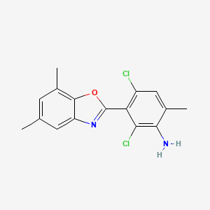 2,4-Dichloro-3-(5,7-dimethyl-1,3-benzoxazol-2-yl)-6-methylaniline