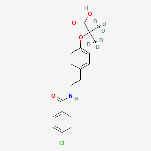 molecular formula C19H20ClNO4 B1379889 Bezafibrate D6 (dimethyl D6) CAS No. 1219802-74-0