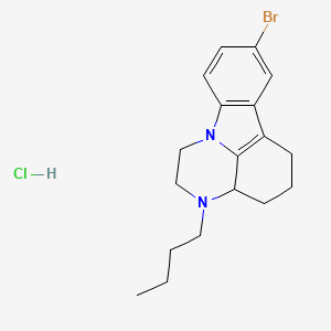 1H-Pyrazino(3,2,1-jk)carbazole, 2,3,3a,4,5,6-hexahydro-8-bromo-3-butyl-, hydrochloride