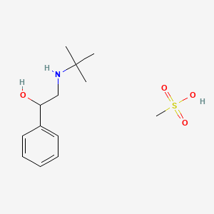 molecular formula C13H23NO4S B13799004 2-t-Butylamino-1-phenylethanol methanesulfonate CAS No. 72156-37-7