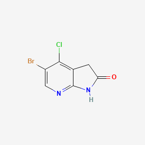 molecular formula C7H4BrClN2O B1379909 5-bromo-4-chloro-1H,2H,3H-pyrrolo[2,3-b]pyridin-2-one CAS No. 1190316-24-5