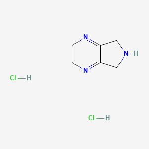 molecular formula C6H9Cl2N3 B1379913 6,7-Dihydro-5H-pyrrolo[3,4-b]pyrazine dihydrochloride CAS No. 871726-36-2