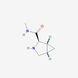 molecular formula C7H12N2O B13799160 3-Azabicyclo[3.1.0]hexane-2-carboxamide,N-methyl-,(1alpha,2alpha,5alpha)-(9CI) 