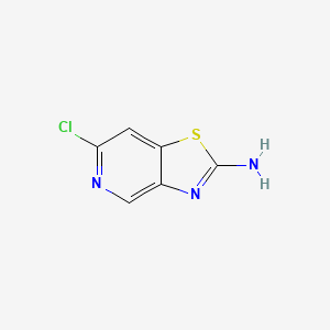 molecular formula C6H4ClN3S B1379918 6-Chlorothiazolo[4,5-c]pyridin-2-amine CAS No. 1244058-73-8