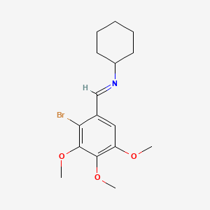 (E)-1-(2-Bromo-3,4,5-trimethoxyphenyl)-N-cyclohexylmethanimine