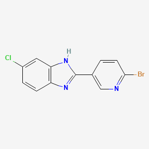 molecular formula C12H7BrClN3 B1379922 2-(6-bromopyridin-3-yl)-6-chloro-1H-benzo[d]imidazole CAS No. 1261236-56-9